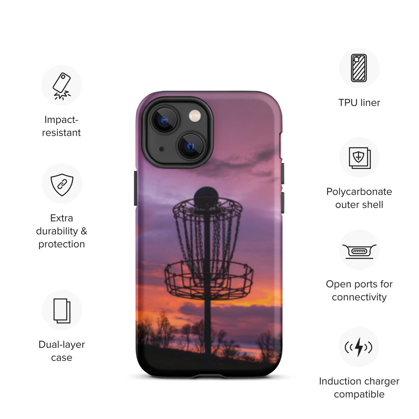 Disc Golf Sunrise Tough iPhone case