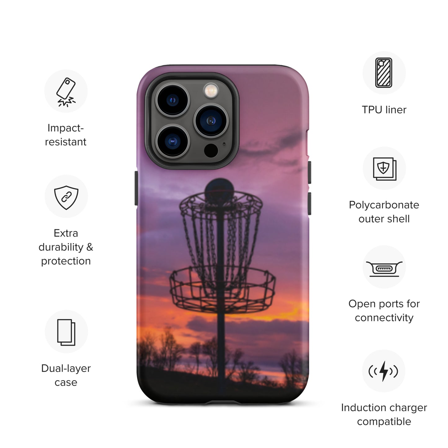 Disc Golf Sunrise Tough iPhone case