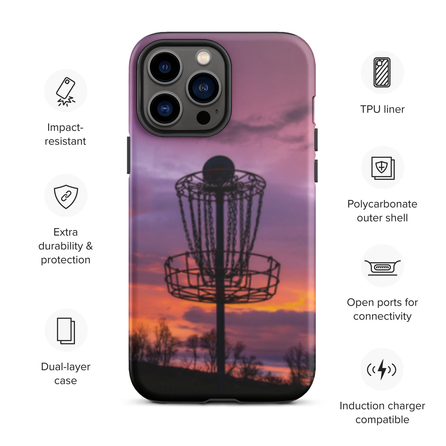 Disc Golf Sunrise Tough iPhone case